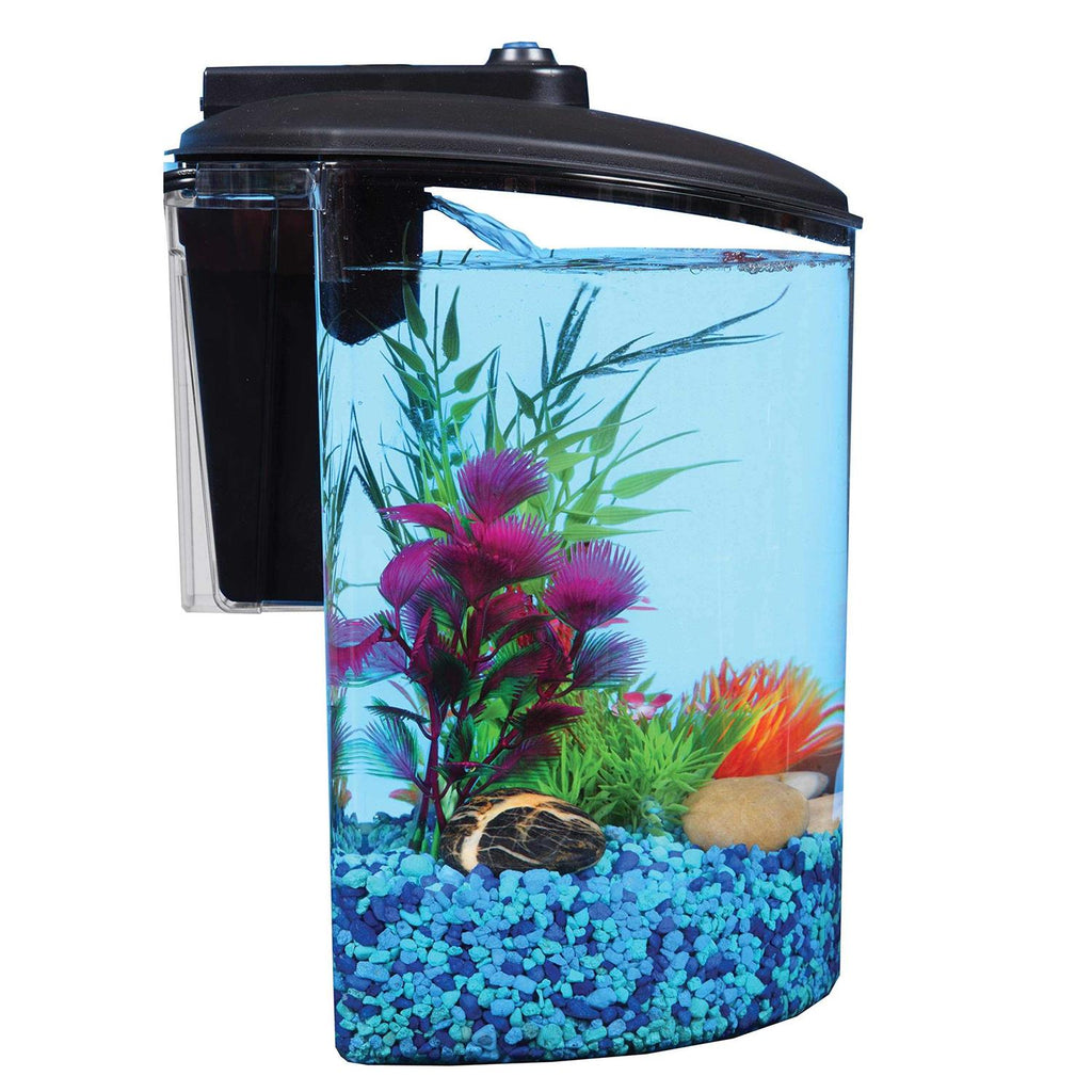 1.5-Gallon Fish Tank with LED Lighting and Power Filter I9858