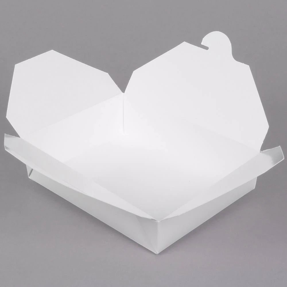 White Microwavable Paper Take-Out Container - 240/Case Y554410
