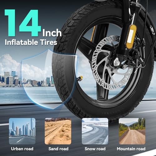 14" Foldable Electric Bike with 560W Motor and 48V Battery H57982