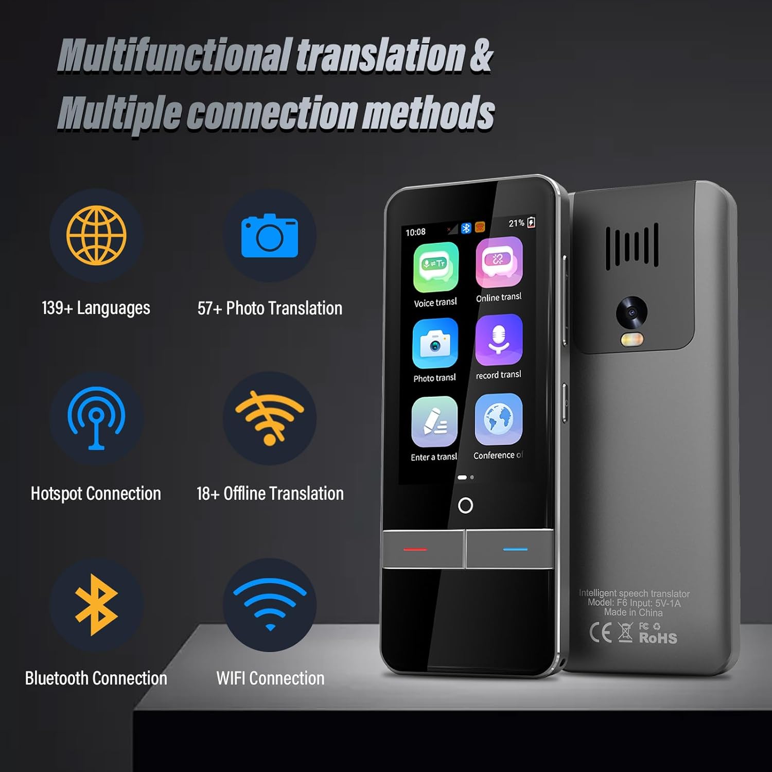 Portable Two-Way Instant Translator Device C443