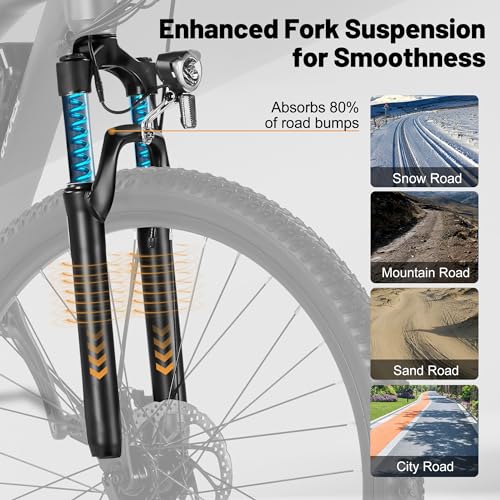 27.5" Peak 750W Electric Mountain Bike with Fork Suspension N695