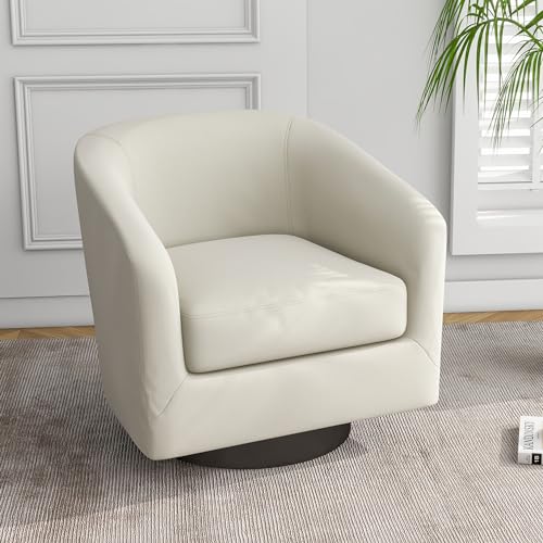 Flax Khaki Fabric Swivel Barrel Accent Chair R207