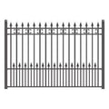 Black Iron Wrought Steel Fence 8' X 5' J8500