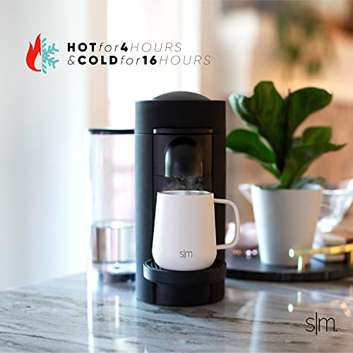 12oz Insulated Stainless Steel Travel Coffee Mug with Lid and Handle V1432
