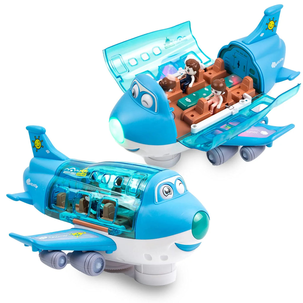 Bump and Go Action Toddler Toy Plane with LED Lights and Sounds A41307