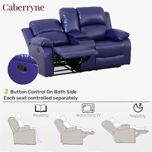 Leather Red Reclining Loveseat Double Recliner Sofa Couch U70538