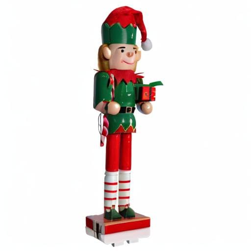 Red and Green Wooden Nutcracker 15" C971827