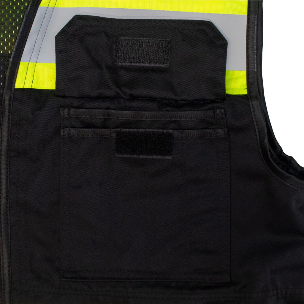 Black Surveyors Class 1 Vest with Tablet Pocket B919