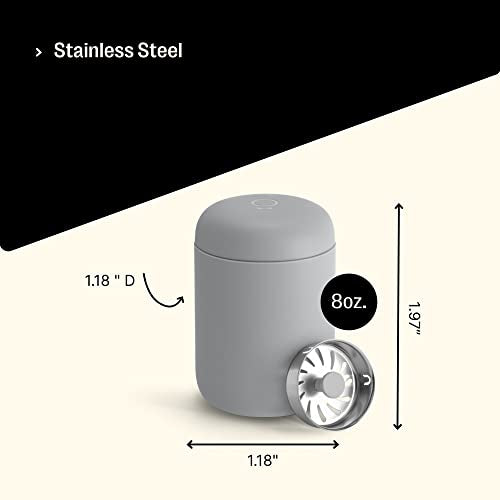 8 oz Vacuum-Insulated Stainless Steel Travel Mug with Ceramic Interior U5375