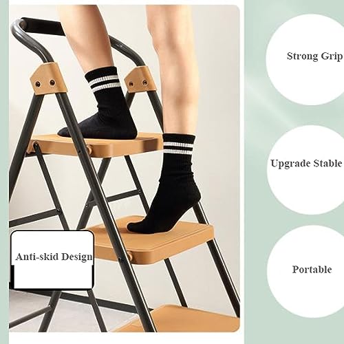 3 Step Folding Ladder with Non-Slip Pedals P6691