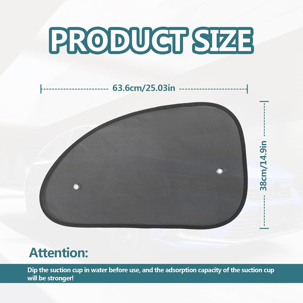 2PCS Universal Side Window Car Sun Shades (Large) O2640