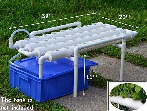 Hydroponic 36 Holes Plant Site Grow Kit Garden System Vegetable -4 Pipes 1 Layer B570681