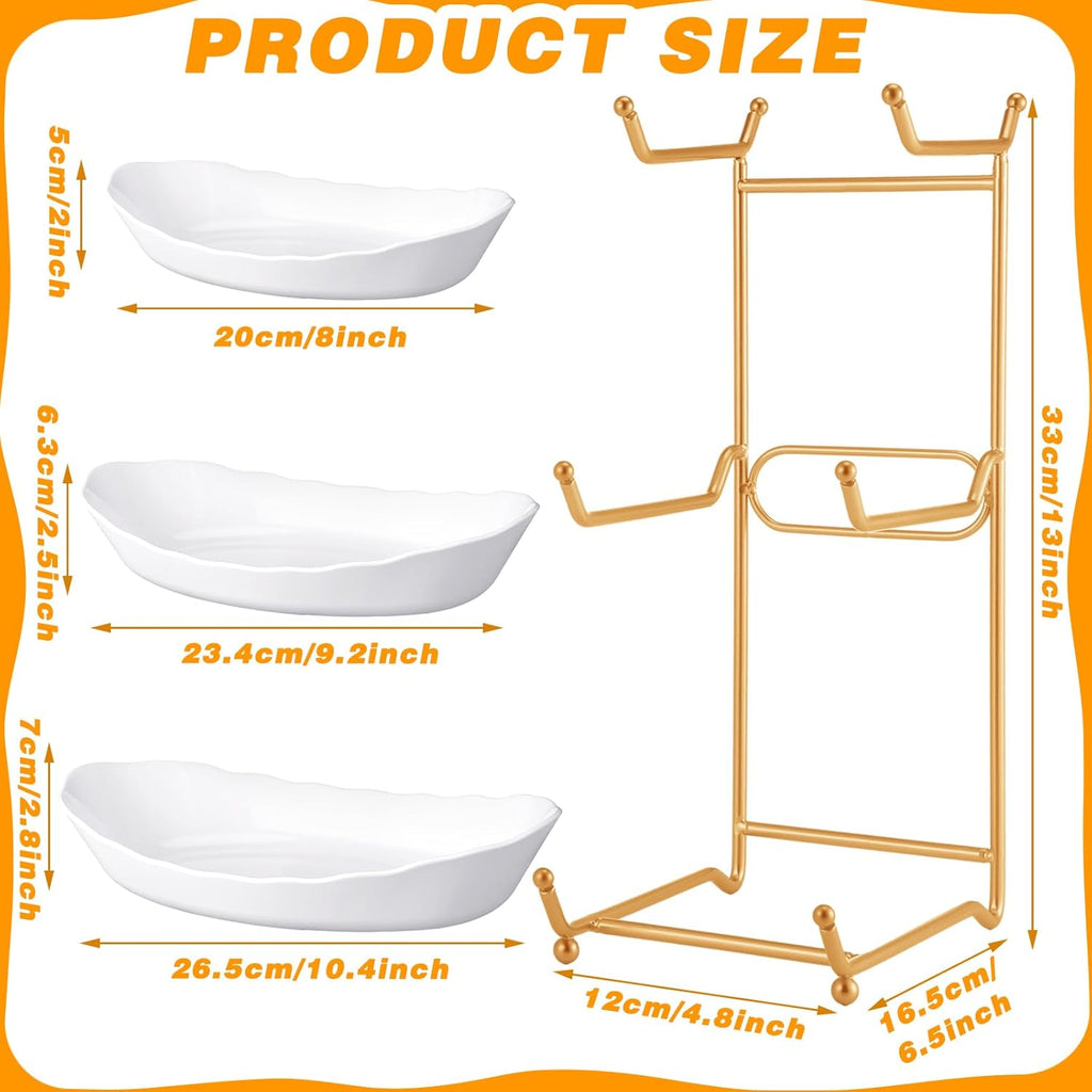 3 Tier Acrylic Fruit Bowl with Metal Rack P9891