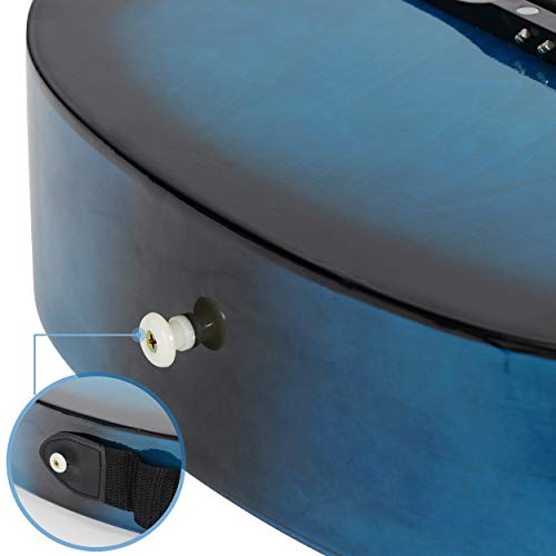 Natural Acoustic Guitar With Guitar Case, Strap, Tuner and Pick D575