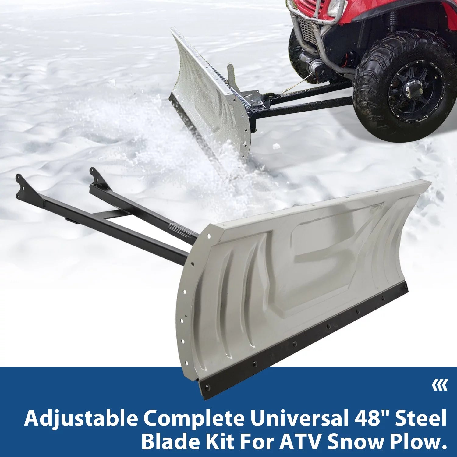 48" Adjustable Steel Snow Plow Blade for ATV G889