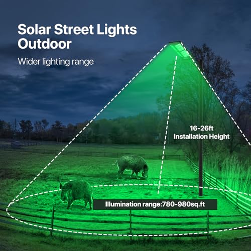 Green Solar Light for Hunting Hogs with Remote H849248
