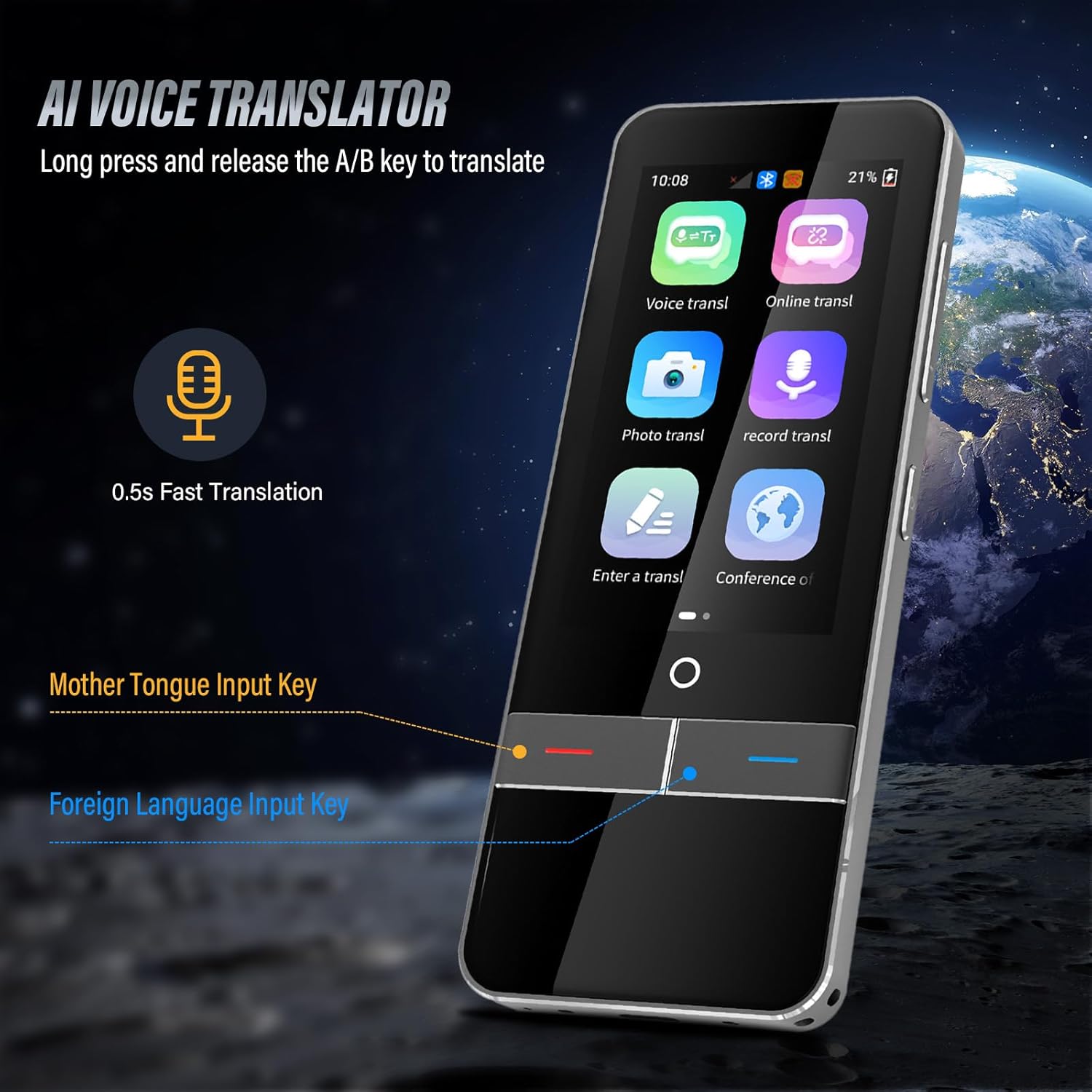 Portable Two-Way Instant Translator Device C443