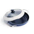 Blue Diamond Diamond Infused Ceramic Nonstick 11" Grill Genie Pan with Lid U212