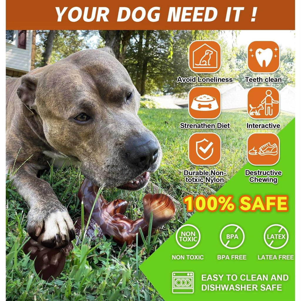 Real Bacon Flavored Tough Dog Bone Chew Toy W8287