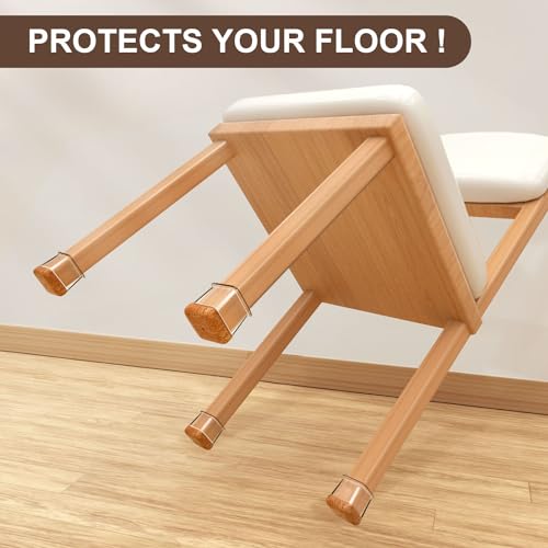 Round Rubber Furniture Sliders with Felt, Silicone Furniture Leg Caps Covers L430076
