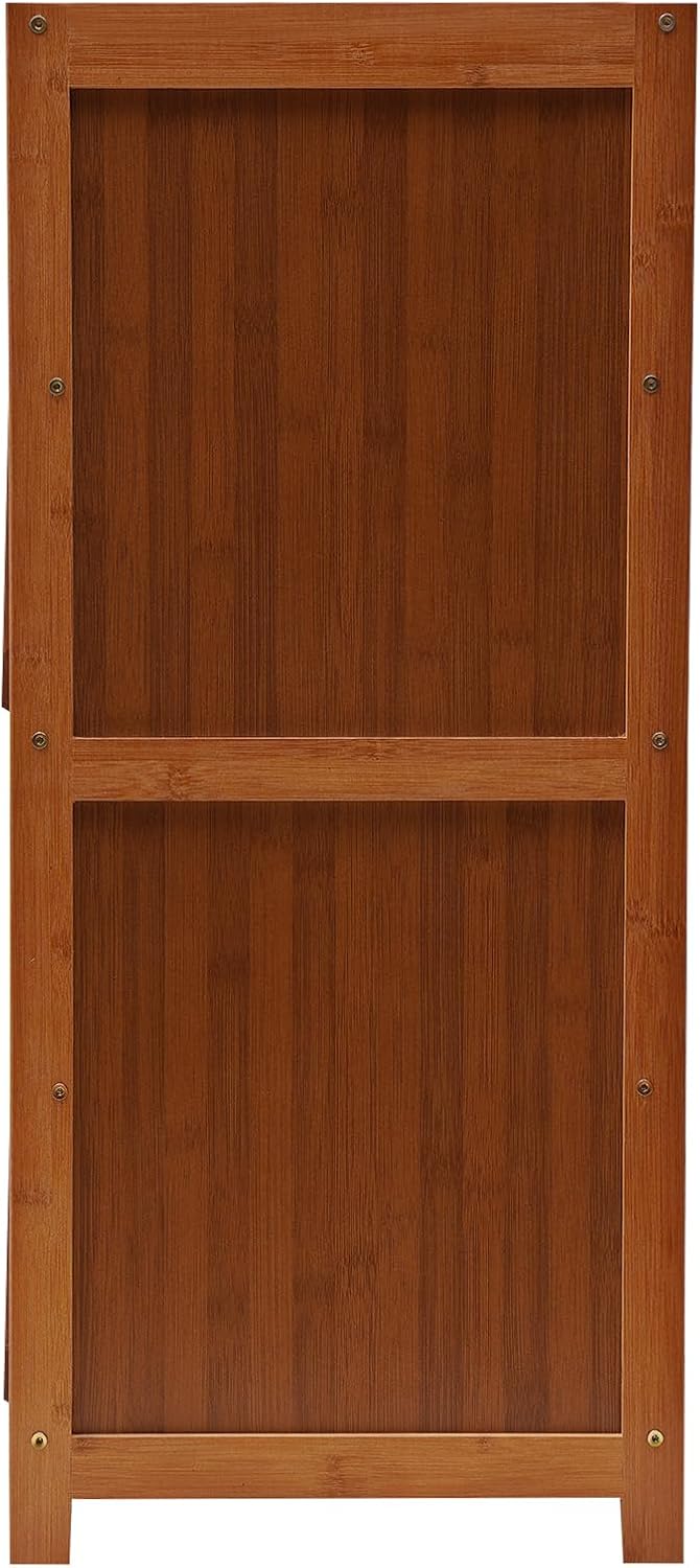4-Tier Brown Bamboo Shoe Rack A63972