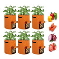 6-Pack 10 Gallon Nonwoven Fabric Grow Bags with Flap and Handles W267114