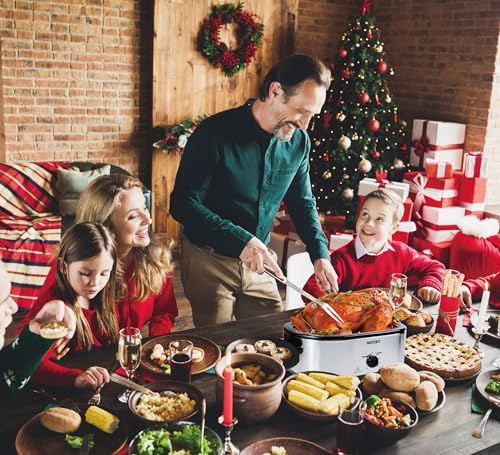 22Qt Electric Roaster Oven with Glass Lid and Removable Pan P789858
