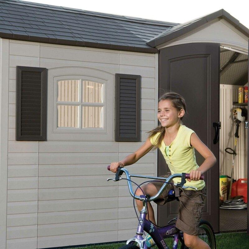 15 ft. W x 8 ft. D Plastic Storage Shed Y278