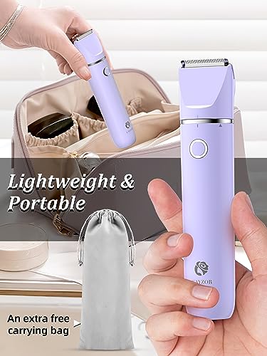 2-in-1 Wet/Dry Electric Bikini Trimmer and Shaver Kit (Purple) N438259