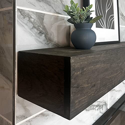 Brown 48Lx6Hx8D Floating Shelf Z9361