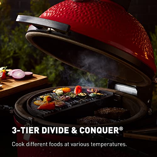 24-inch Ceramic Charcoal Grill and Smoker with Cart X617384