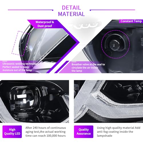 3 Projector Head Lamp Assemblies for 8th gen Civic Sedan Q759