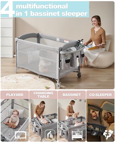 4 in 1 Bassinet Bedside Sleeper R434184