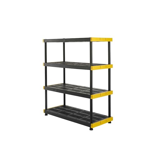 Black 5-Tier Heavy Duty Plastic Storage Shelving Unit I6005
