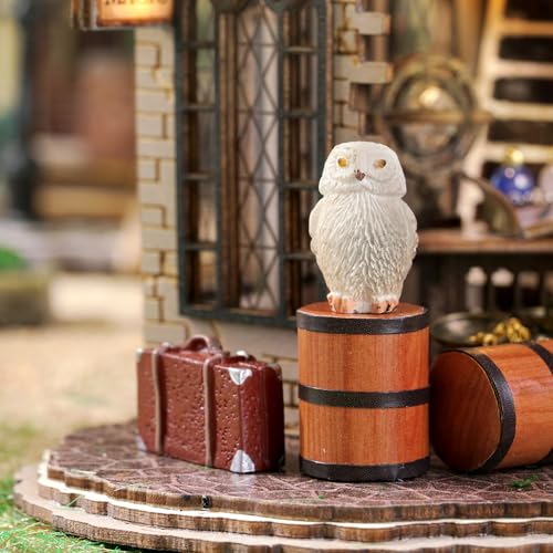 DIY Dollhouse Miniature Wooden Furniture Kit with Dust Proof Cover and Music Box H214975