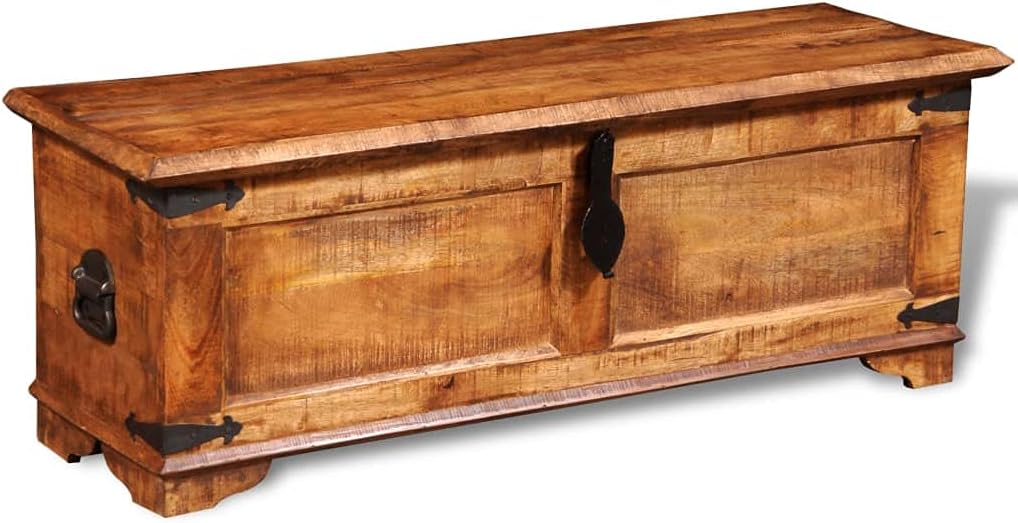 Solid Wood Storage Chest 43.3" x 13.8" x 15.7" F467274