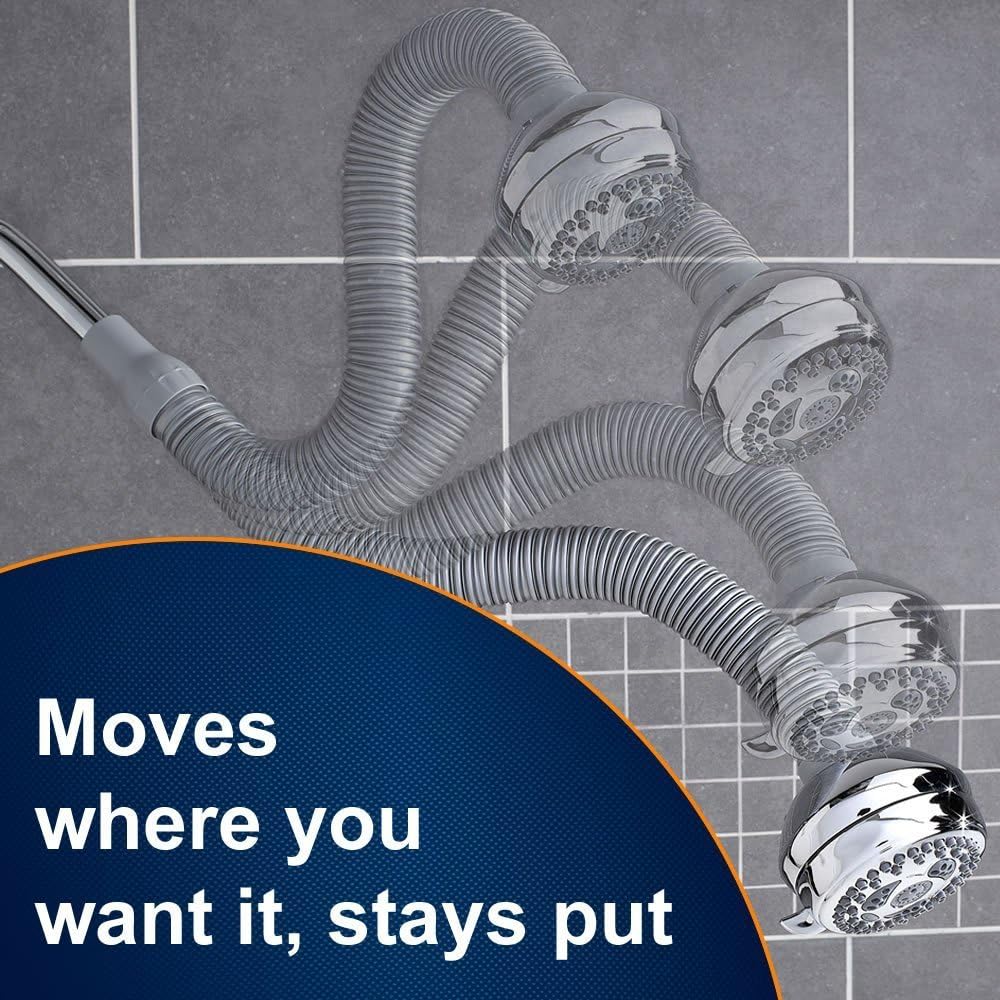 Chrome 6 Mode Adjustable Shower Head 1.8 GPM Pack of 2 G275263