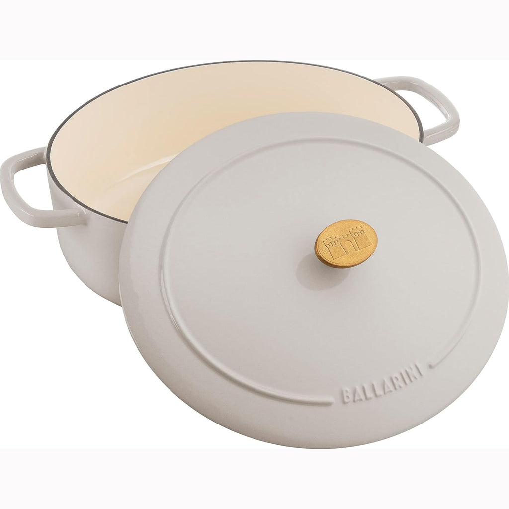 Cast Iron 5-qt Oval Dutch Oven Crema White H38836