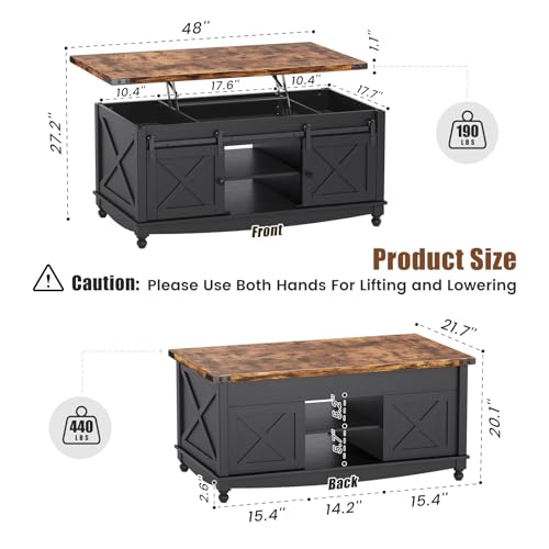 White Lift Top Coffee Table with Storage G74311