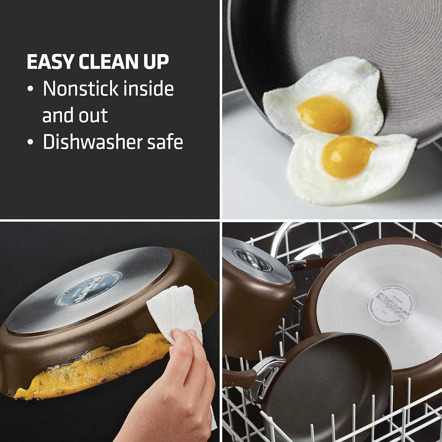 Hard Anodized Nonstick Casserole Dish with Lid - 7 Quart, Chocolate V40143