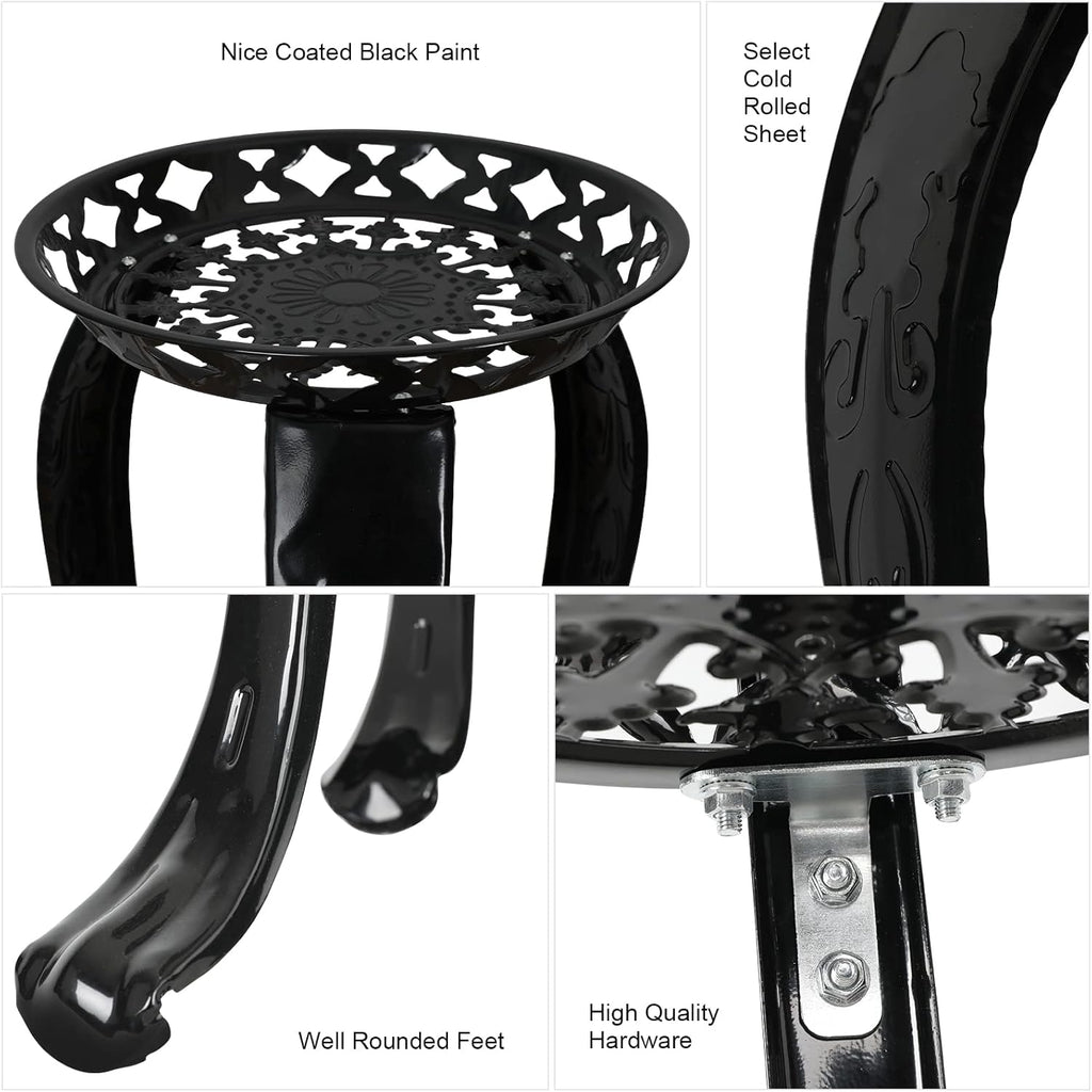 2-Pack Black Metal Plant Stand X23405