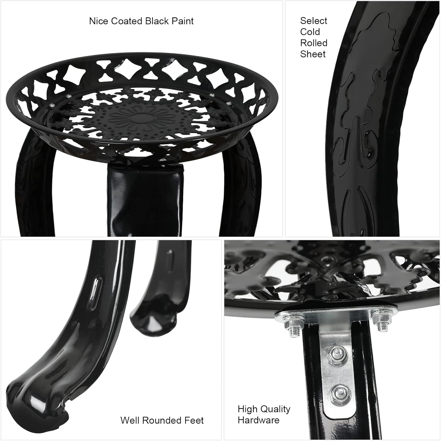 2-Pack Black Metal Plant Stand X23405