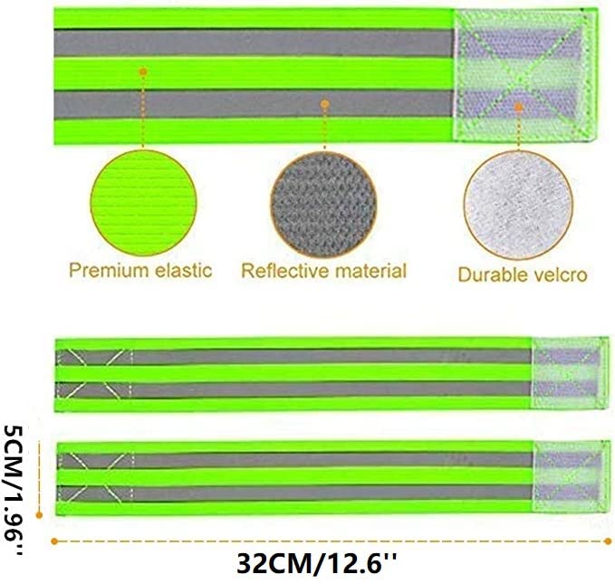 Adjustable Reflective Bands for Wrist Arm Ankle Leg P35268