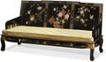 Black Lacquer Wooden Sofa Chair U4273