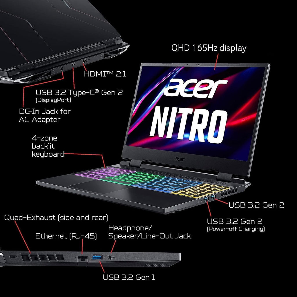 15.6" 165 Hz IPS Display AMD Ryzen 7 6800H NVIDIA GeForce RTX 3070 Ti 16GB DDR5 RAM 1TB SSD Gaming Laptop P227363