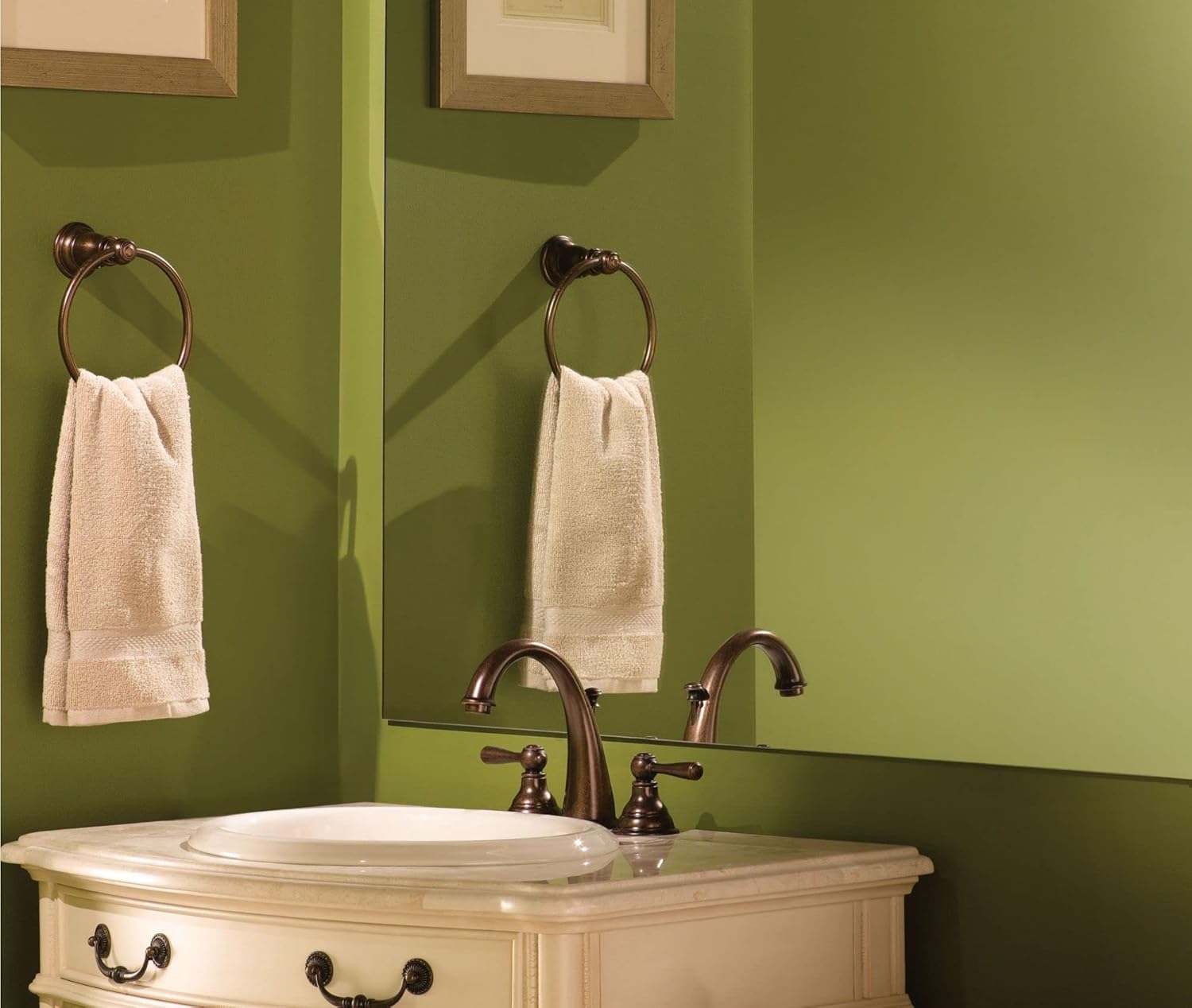 Oil Rubbed Bronze Two-Handle Widespread High-Arc Bathroom Faucet U851948