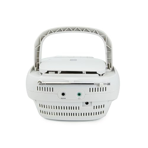 Black Portable CD Cassette Boombox with AM FM Radio J2736