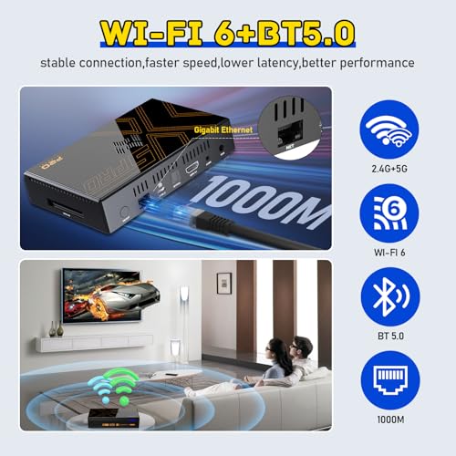 Retro Game Console with 16000+ Games, 8K UHD Output, Wireless Controllers W351