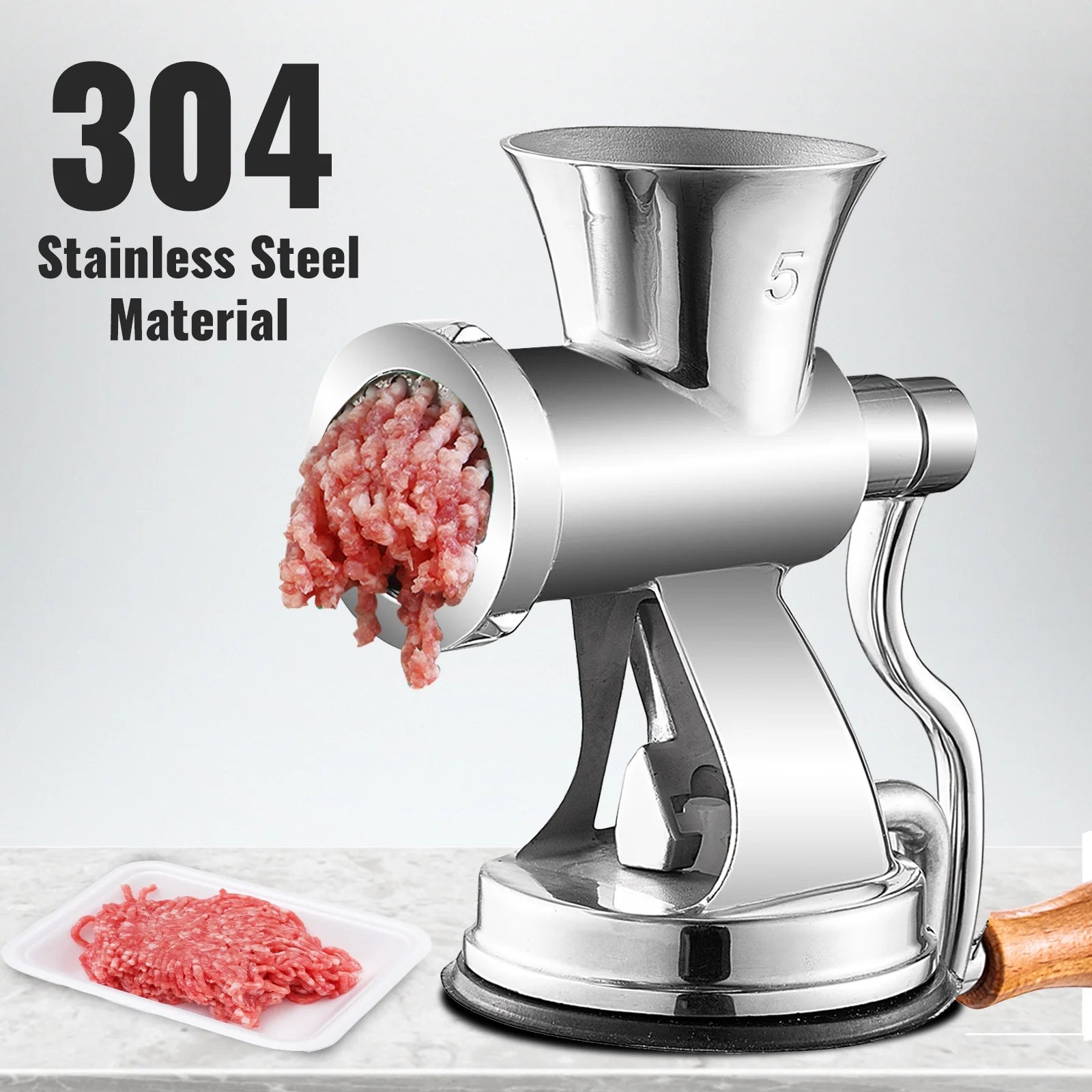 Hand Operated Stainless Steel Manual Meat Grinder C7888