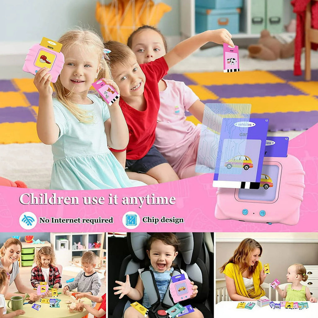 Pink Talking Flash Cards Toddler Toys G564